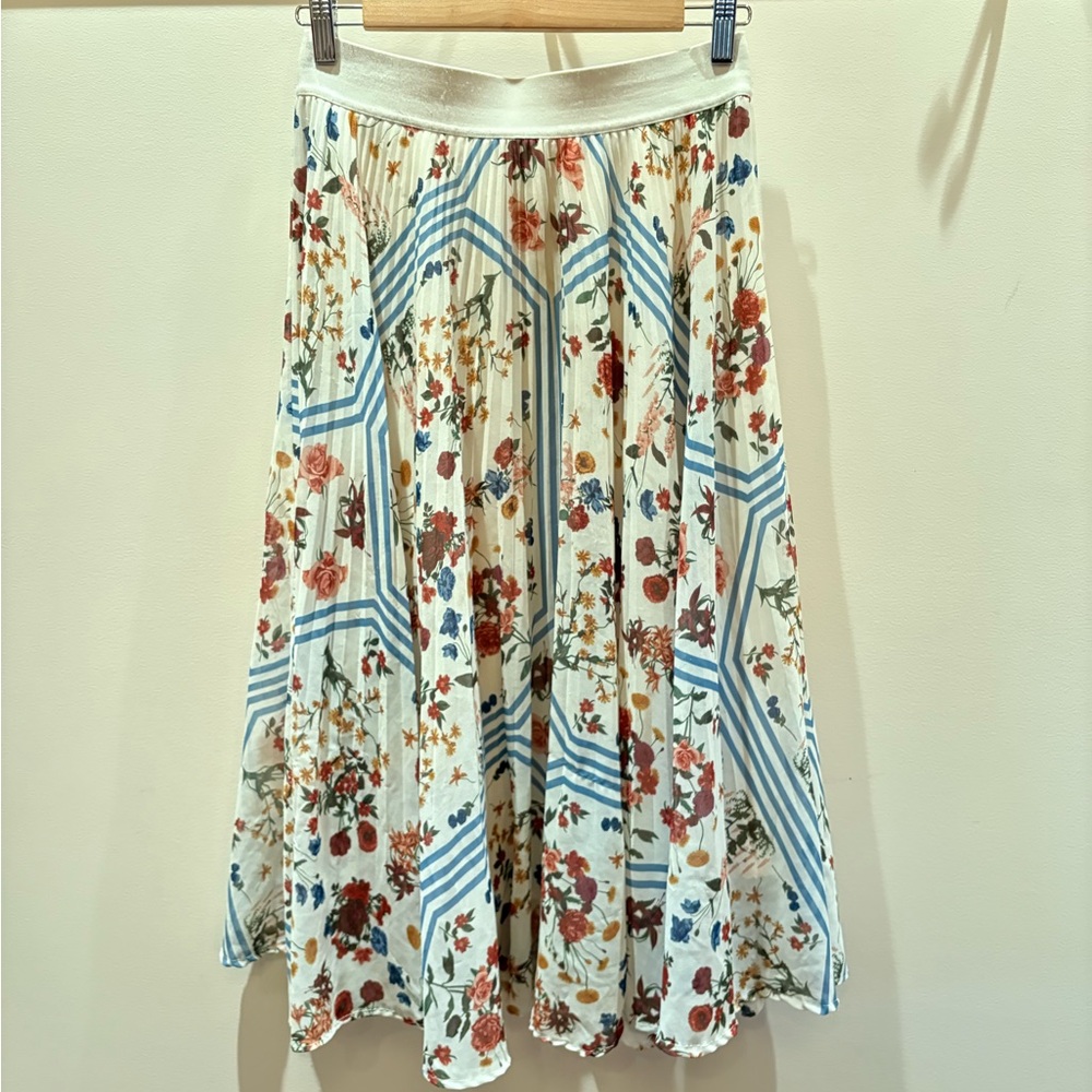 Wilfred twirl Skirt with Blue Stripes